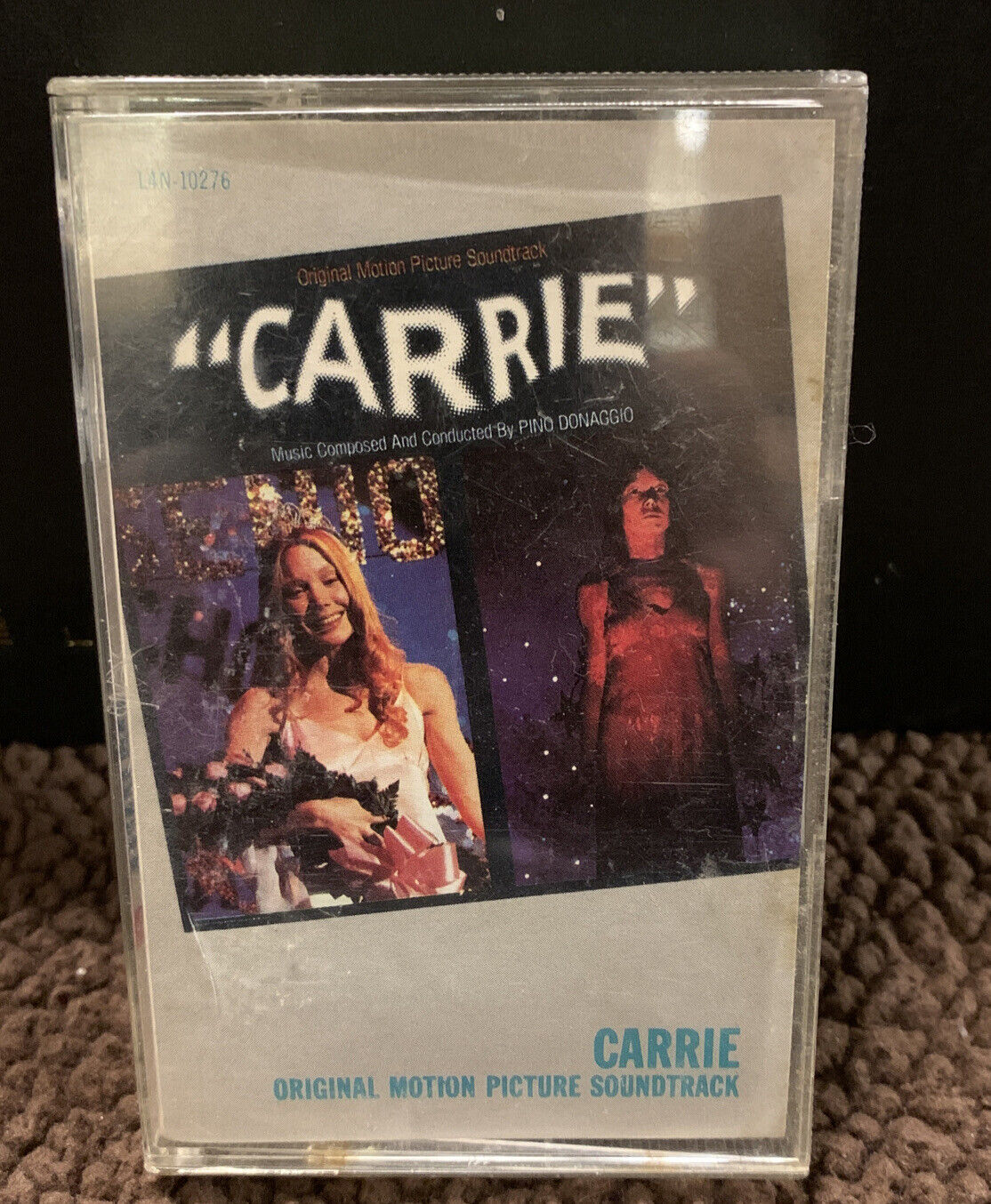 Stephen King CARRIE MOTION PICTURE SOUNDTRACK BY PINO DON CASSETTE TAPE VINTAGE
