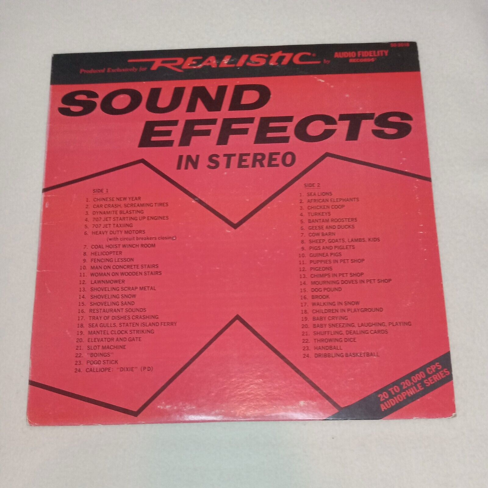 Realistic Sound Effects In Stereo 1971 Audio Fidelity 50-2018 LP 50 Effects