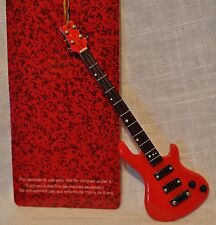 Red Bass Guitar  Ornament New in Box Music Christmas Decoration  picture