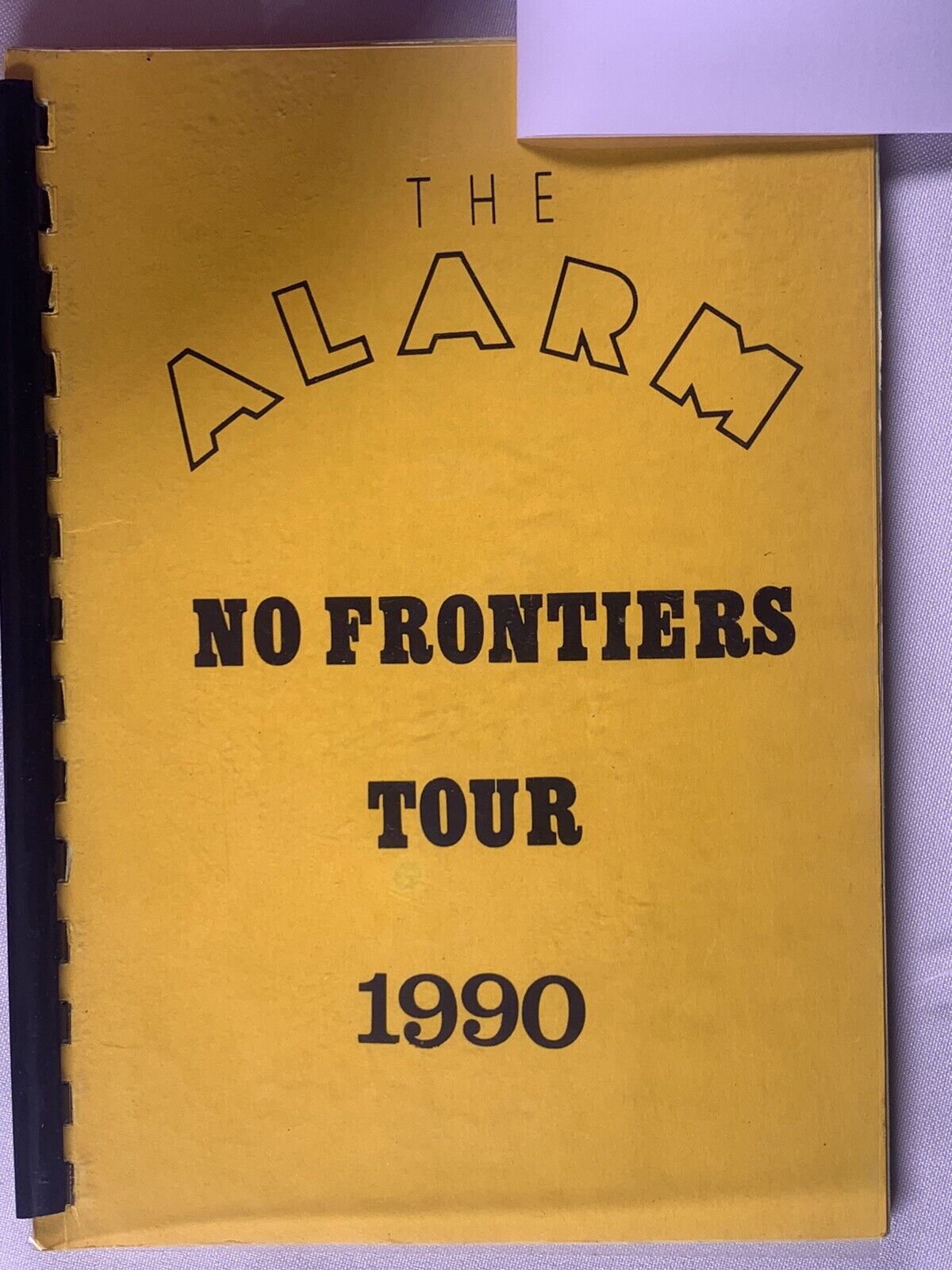 The Alarm Itinerary Original Vintage No Frontiers January-February Tour 1990