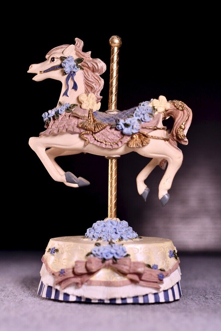 VINTAGE MUSIC BOX Carousel Horse Heritage House Melodies County Fair Collection