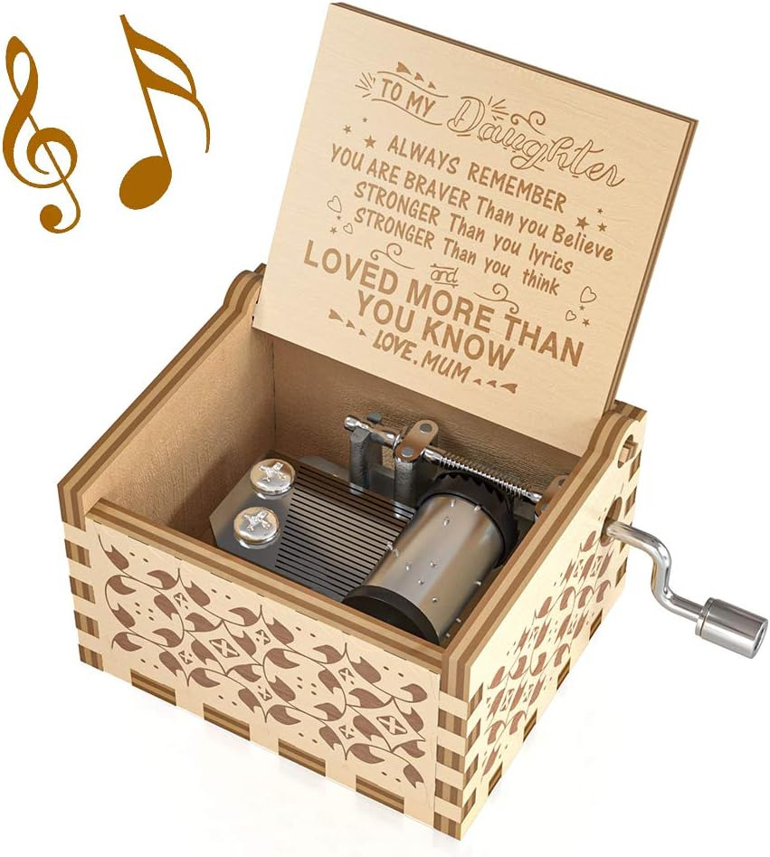 You are My Sunshine Music Box - Wood Laser Engraved Vintage Music Box Best Gift 