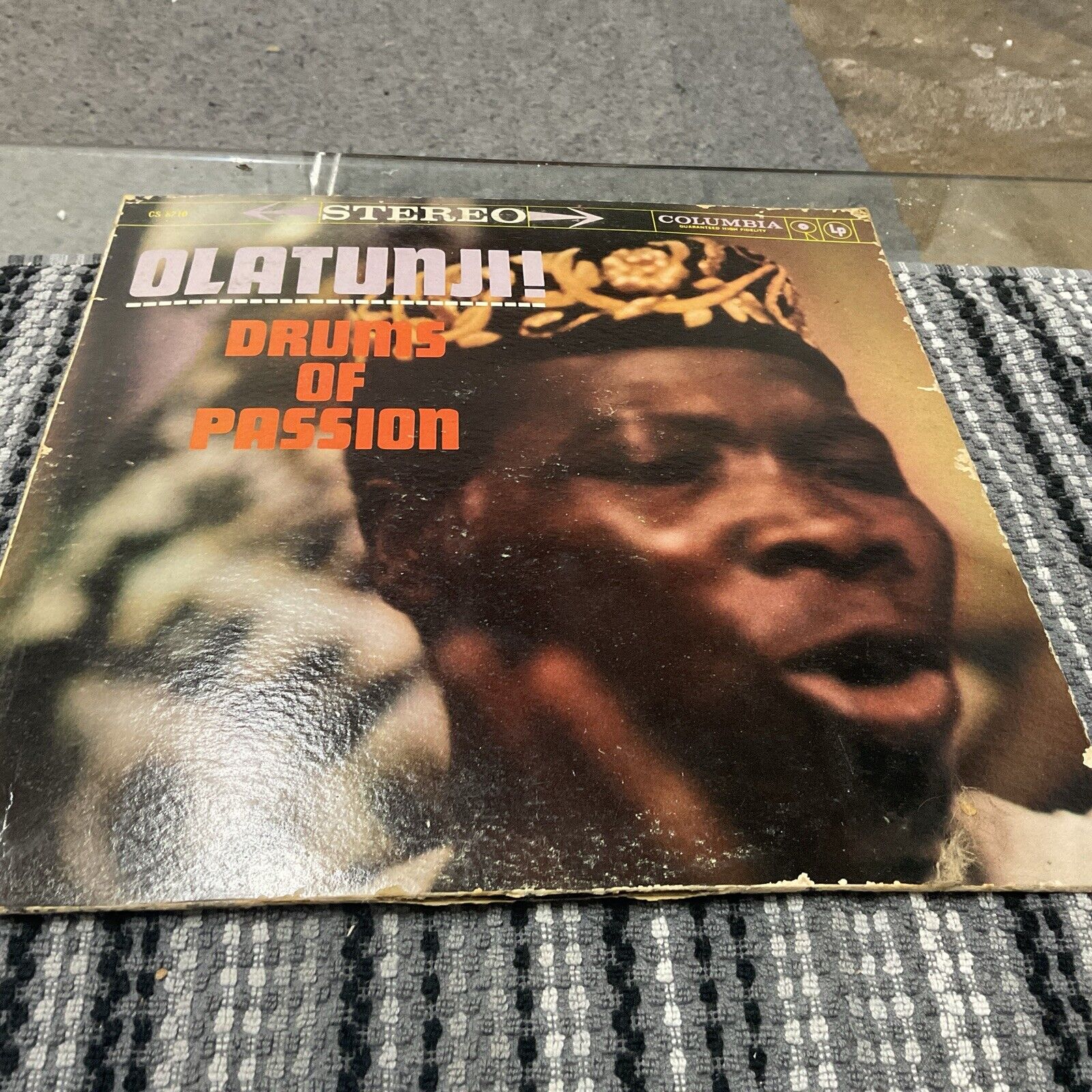 OLATUNJI - DRUMS OF PASSION Original 1960 LP Columbia 6-Eye CS 8210