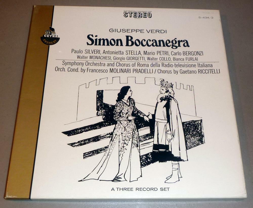 VERDI SIMON BOCCANEGRA 3 LP BOX Pradelli / Riccitelli