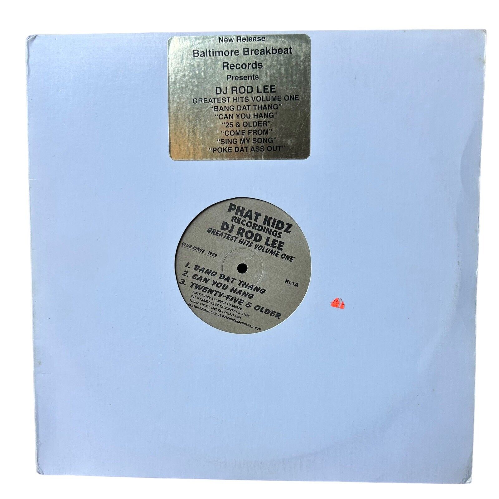 DJ Rod Lee - Greatest Hits Vol. 1 (VG/VG+) 12” Vinyl Baltimore Club
