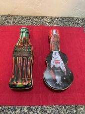 Vintage Advertising Tins - Guitar and Coca Cola Shaped   picture
