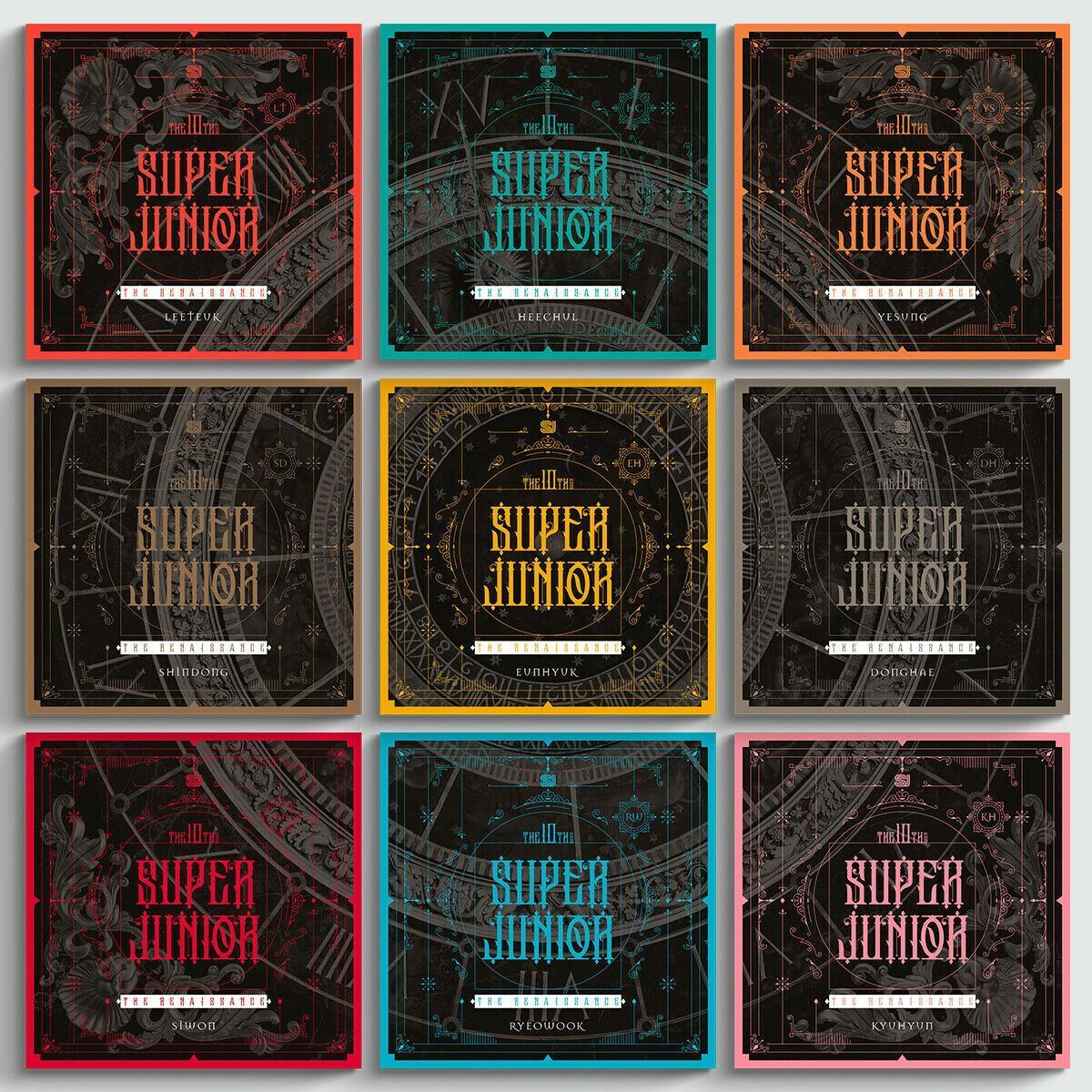 K-POP SUPER JUNIOR \'The Renaissance’ (SQUARE Style) [ 9 Photobook+CD ] SET