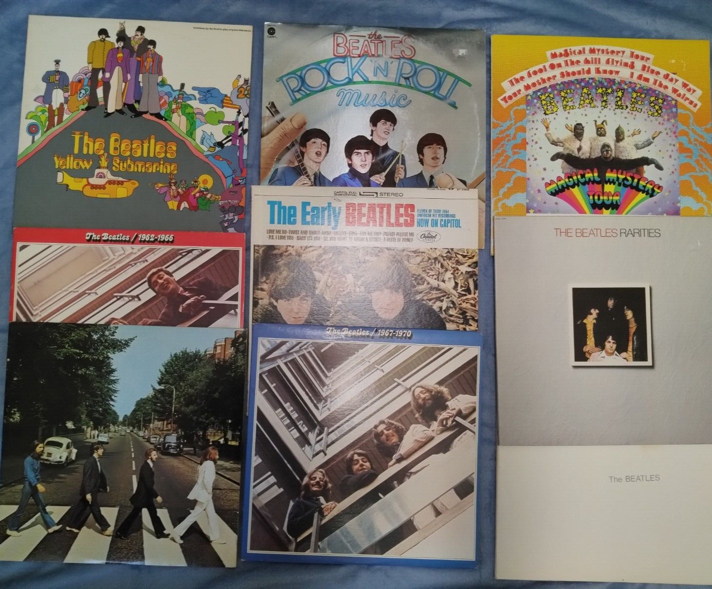 The Beatles Vinyl Lot of 9 LPs 78's Original Excellent Condition 