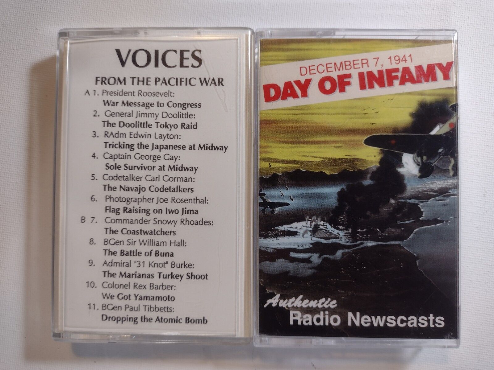 RARE Dec 7, \'41 Pearl Harbor A Day of Infamy News Cassette Tape PACIFIC WAR