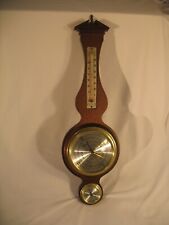 Banjo Style Barometer Wood Temperature Weather Humidity Holosteric Wall Mount picture