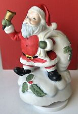 Vintage “Lego” X-Mas Music Box Santa Bag of Toys Bell Plays Frosty the Snowman picture