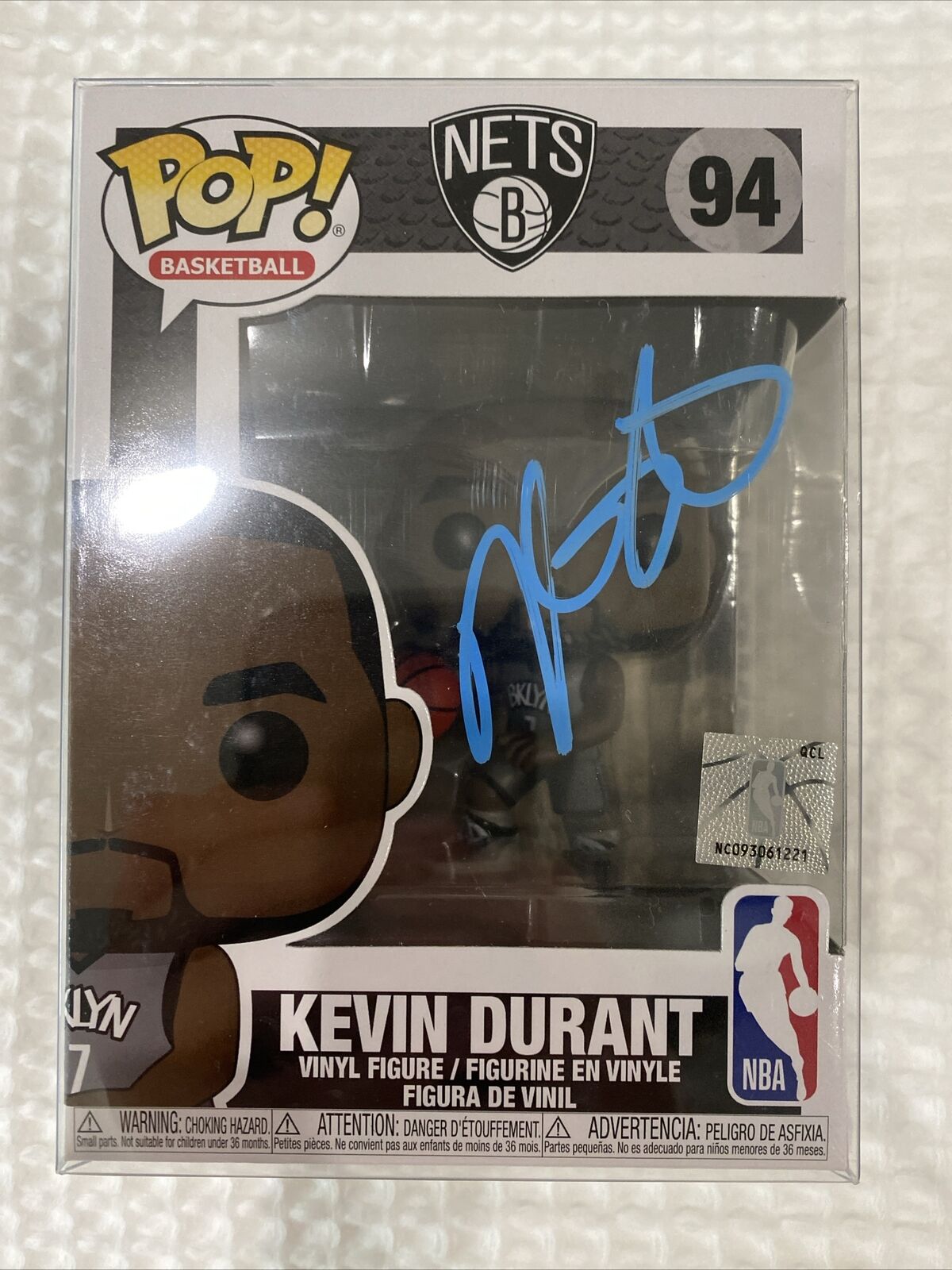 Funko Pop Basketball Vinyl Figure Kevin Durant #94 Signed Autographed Blue Ink