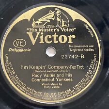 Rudy Vallée Connecticut Yankees  78 rpm VICTOR 22742 I'm Keepin' Company JAZZ picture
