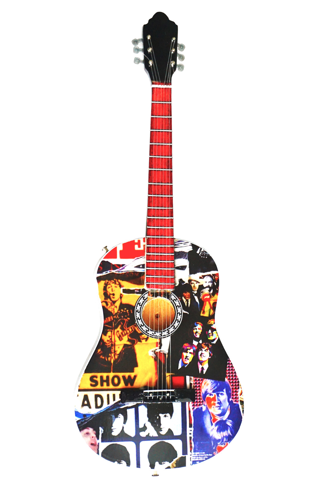 Beatles Tribute Wooden Miniature Guitar Replica