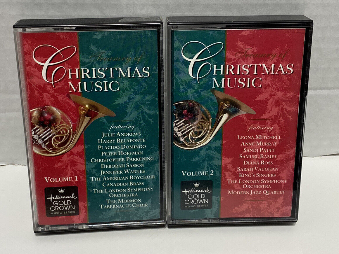 Treasury of Christmas Music Cassette Volume 1 2 Hallmark Gold Crown Music Series