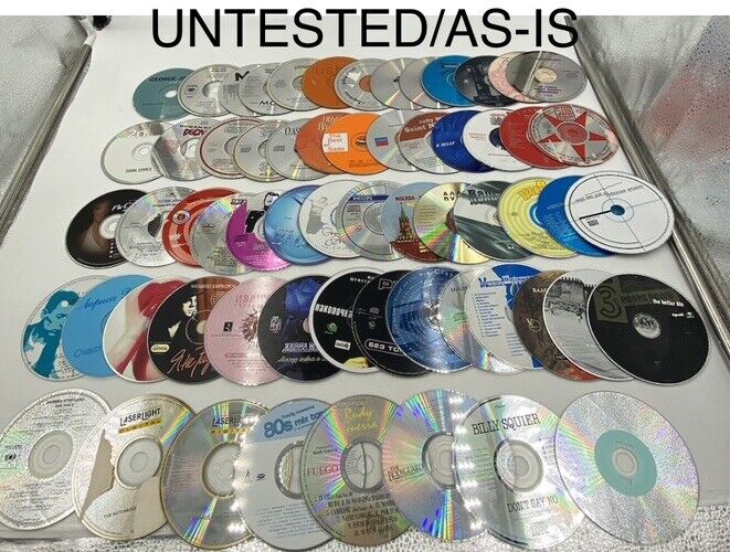 Miscellaneous Music CD/DVD - UNTESTED/AS-IS - Lot Of 60+, Disc Only Lot, Various