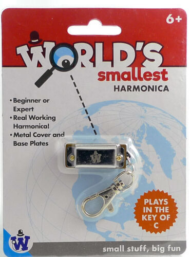 World's Smallest Harmonica Keychain Assorted Colors Westminster 40385