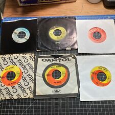 Vintage Lot 6 Beatles and Paul McCartney Vinyl 45s Records rock VG or better picture