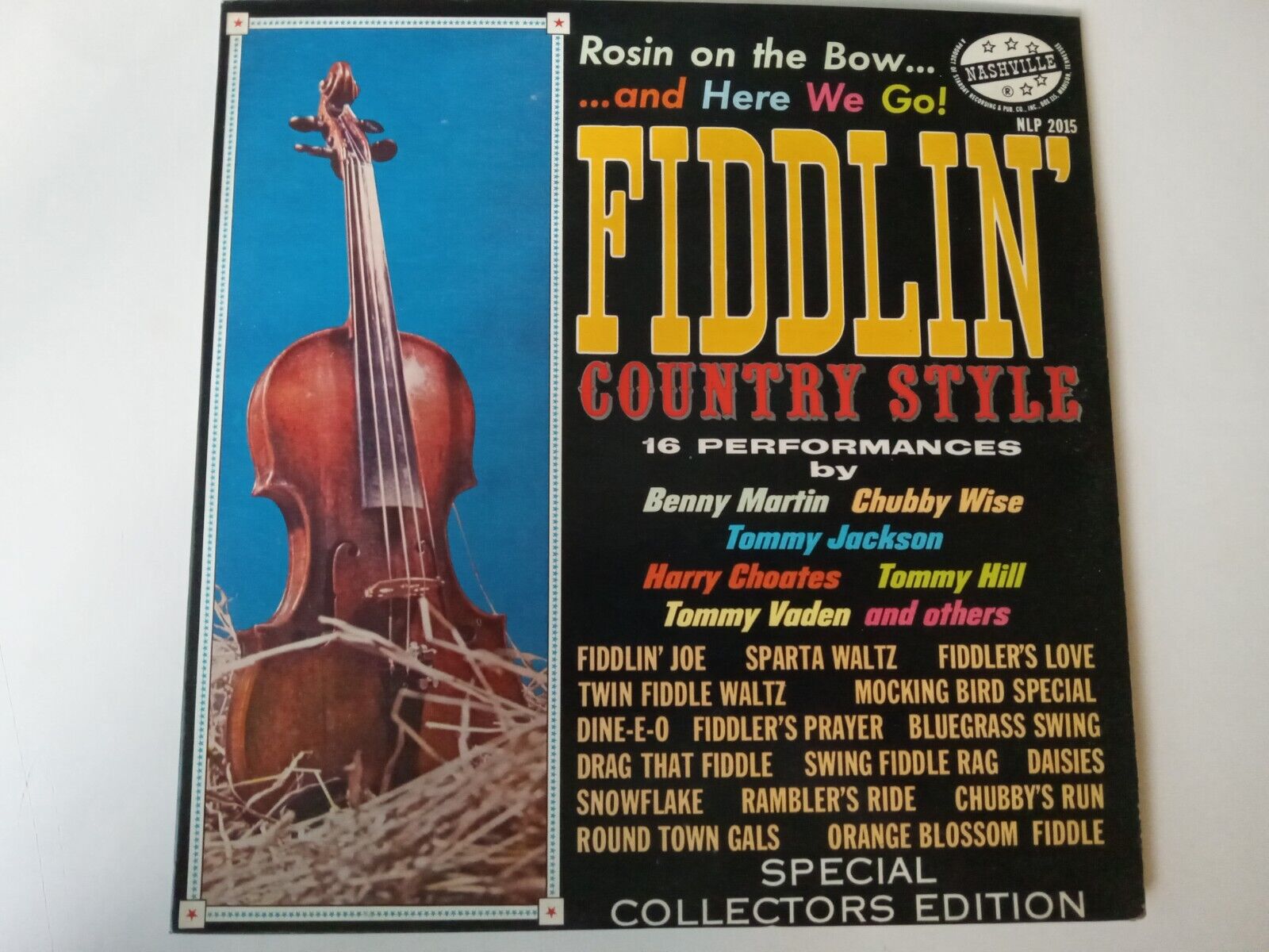 Fiddling County Style Vintage Vinyl Album 