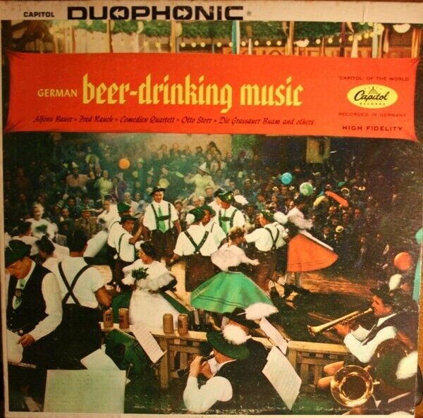 German Beer Drinking Music 1957 T-10008 Vinyl 12\'\' Vintage