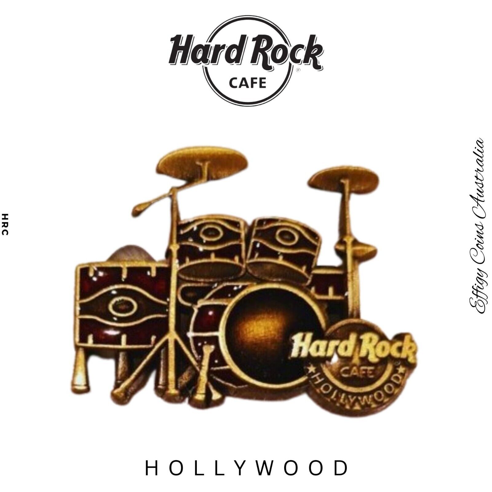 Hard Rock Cafe Hollywood Drum Set PIN. HRC Pin. Hard Rock Cafe Pin