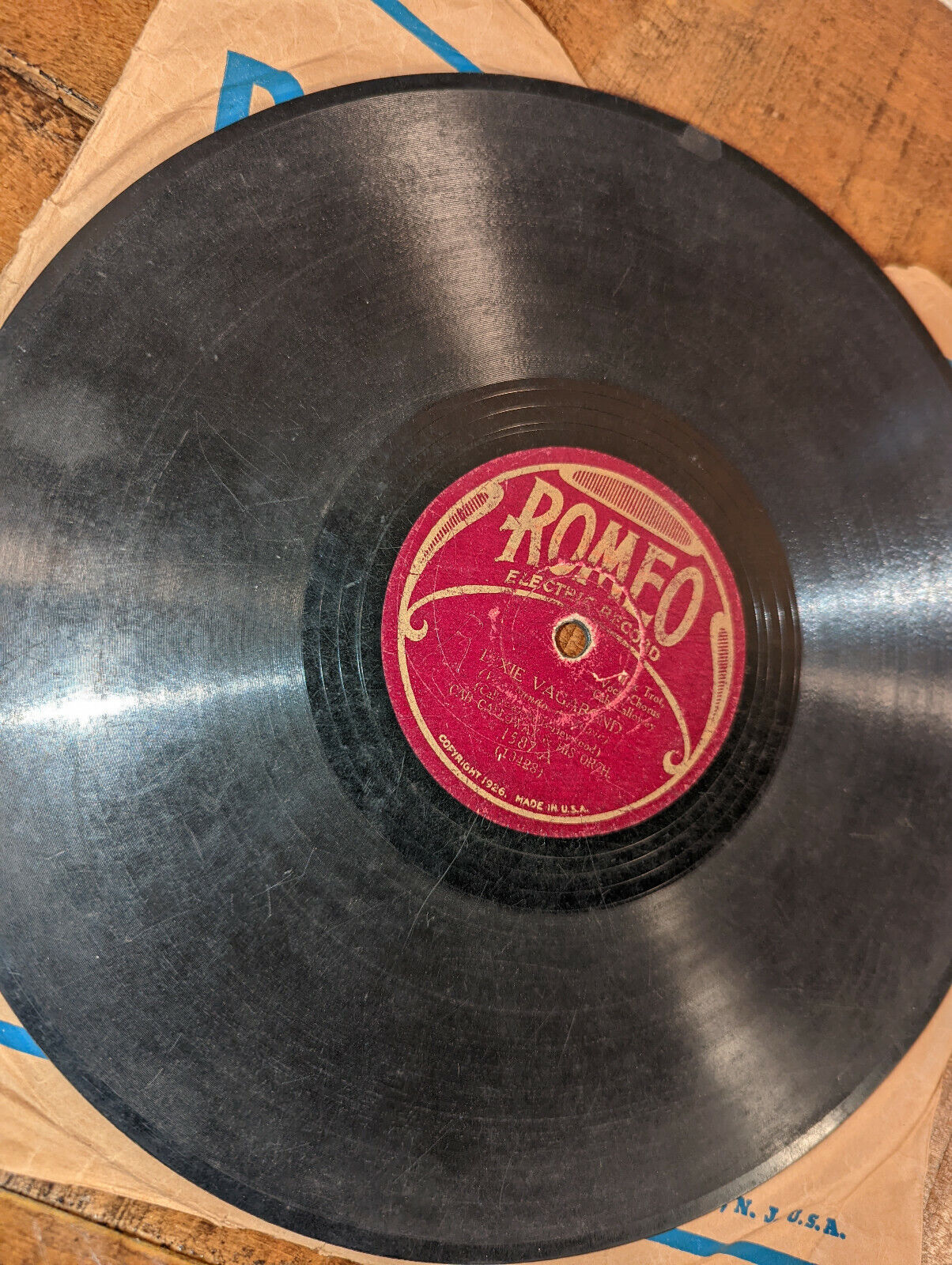 Romeo - So Sweet / Dixie Vagabond 78 RPM Pre-War Jazz Cab Calloway VG