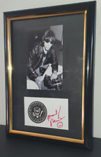 MARKY RAMONE - HAND SIGNED CARD WITH COA - FRAMED DISPLAY THE RAMONES picture