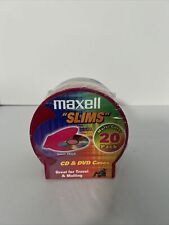 Maxell Slims CD-355 CD DVD Jewel Plastic Cases Multi Colors 20 Pack NEW SEALED picture
