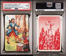 1939 CASTELL BROS. LTD. PETER PAN CAPTAIN HOOK RED BACK PSA 9 MINT POP 2 CARD picture