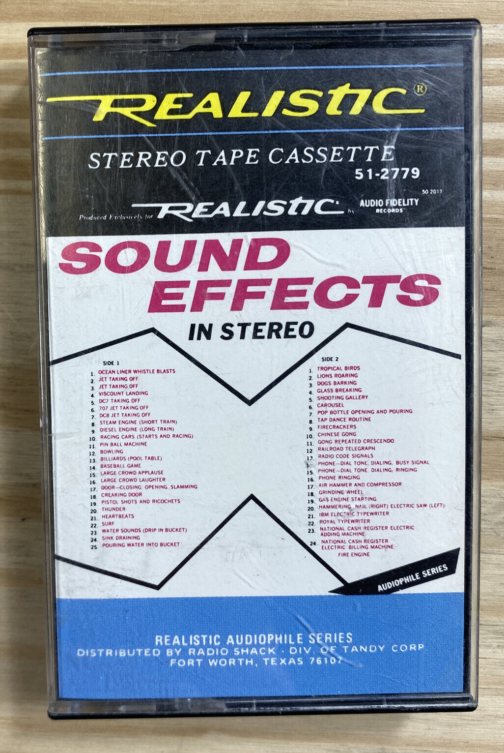 Realistic High Quality Sound Effects Cassette In Stereo Audiophile Series Tested