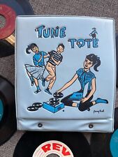 Retro Ponytail vinyl Tune Tote 45 record carrying case Blue includes 25 records picture