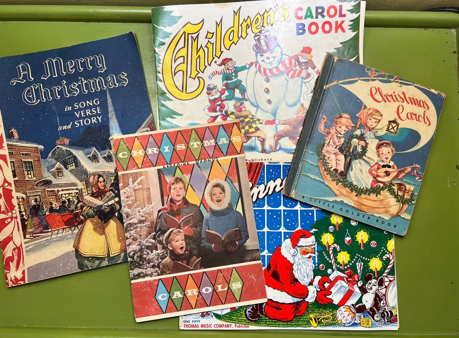 Vintage Christmas Carol Music Ephemera Lot Songbook