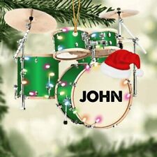 Personalized Drum Kit Christmas Ornament Full Set  Custom Name Drummer picture