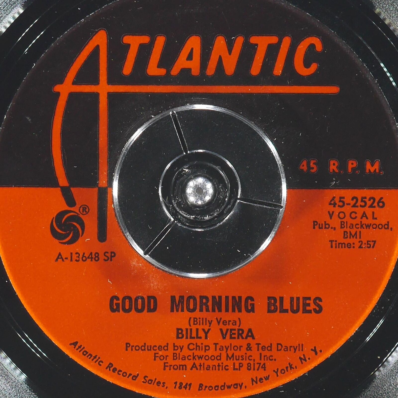 BILLY VERA With Pen In Hand / Good Morning Blues ATLANTIC 45-2526 EX 45rpm 7\