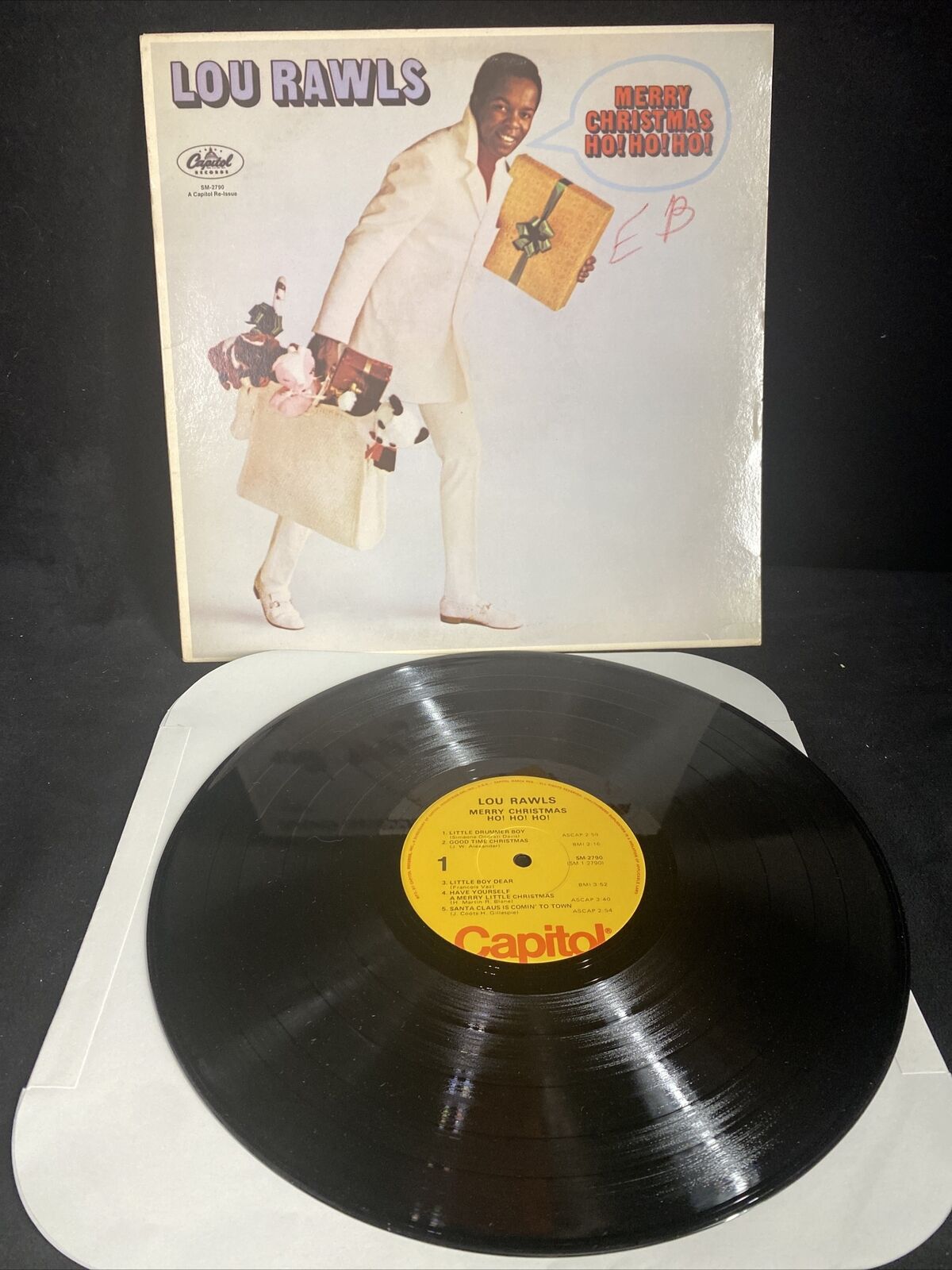 Lou Rawls Merry Christmas Ho Ho Ho Vinyl LP Capitol VG VG+