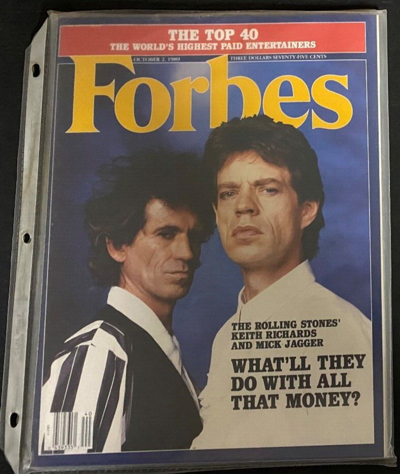 FORBES Magazine featuring The Rolling Stones 1989