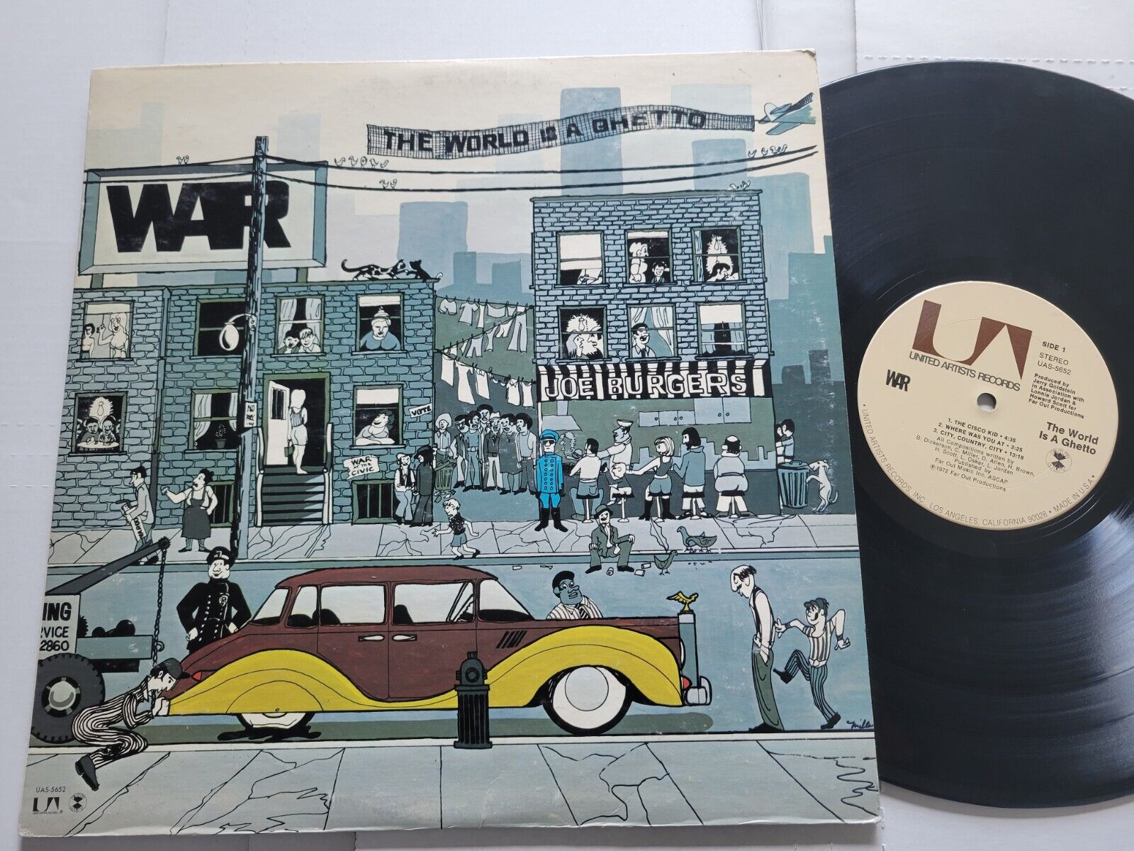 WAR -The World is a Ghetto 1972 R&B FUNK SOUL (Lp) Lee Oskar VG+/VG+