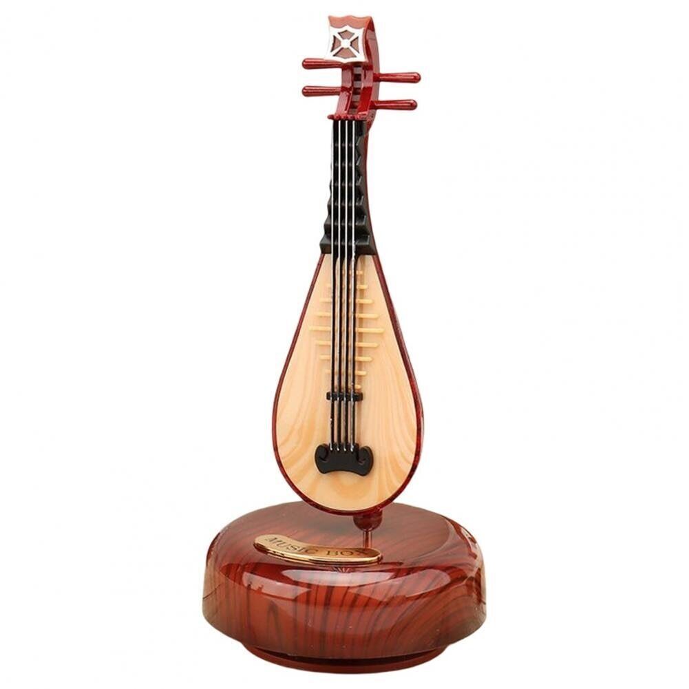 Exquisite Guitar Violin Pipa Rotating Music Box Clockwork Movement Spot goods