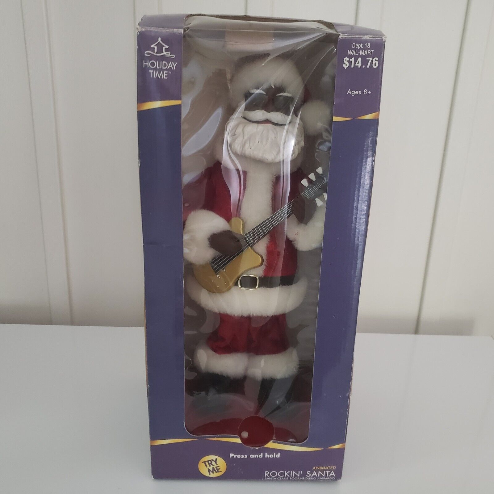 Rockin Santa Claus Guitar Player Old Time Rock n Roll Holiday Time Christmas 