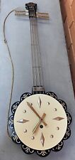 Vintage 50s 60s Plastic Metal Banjo Wall Clock Mid Century Modern German Welby? picture