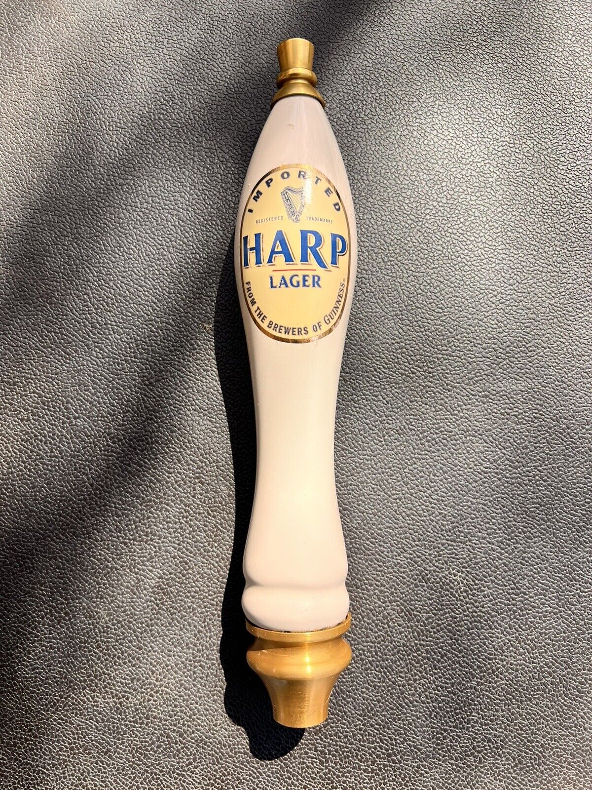 HARP LAGER Ceramic pub style beer tap handle
