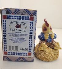 ENESCO Rooster w/Harmonica Salt & Pepper Shakers Mary, Mary Had A Farm 261734 picture