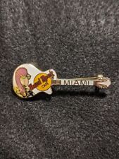 Hard Rock Cafe Guitar pin MIAMI white with flamingo HRC picture