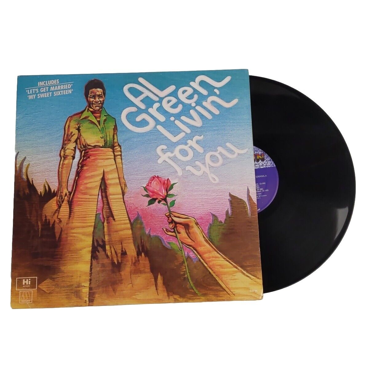 Vintage Al Green Livin\' For You - 1st Press Let\'s Get Married 1973 Vinyl Record
