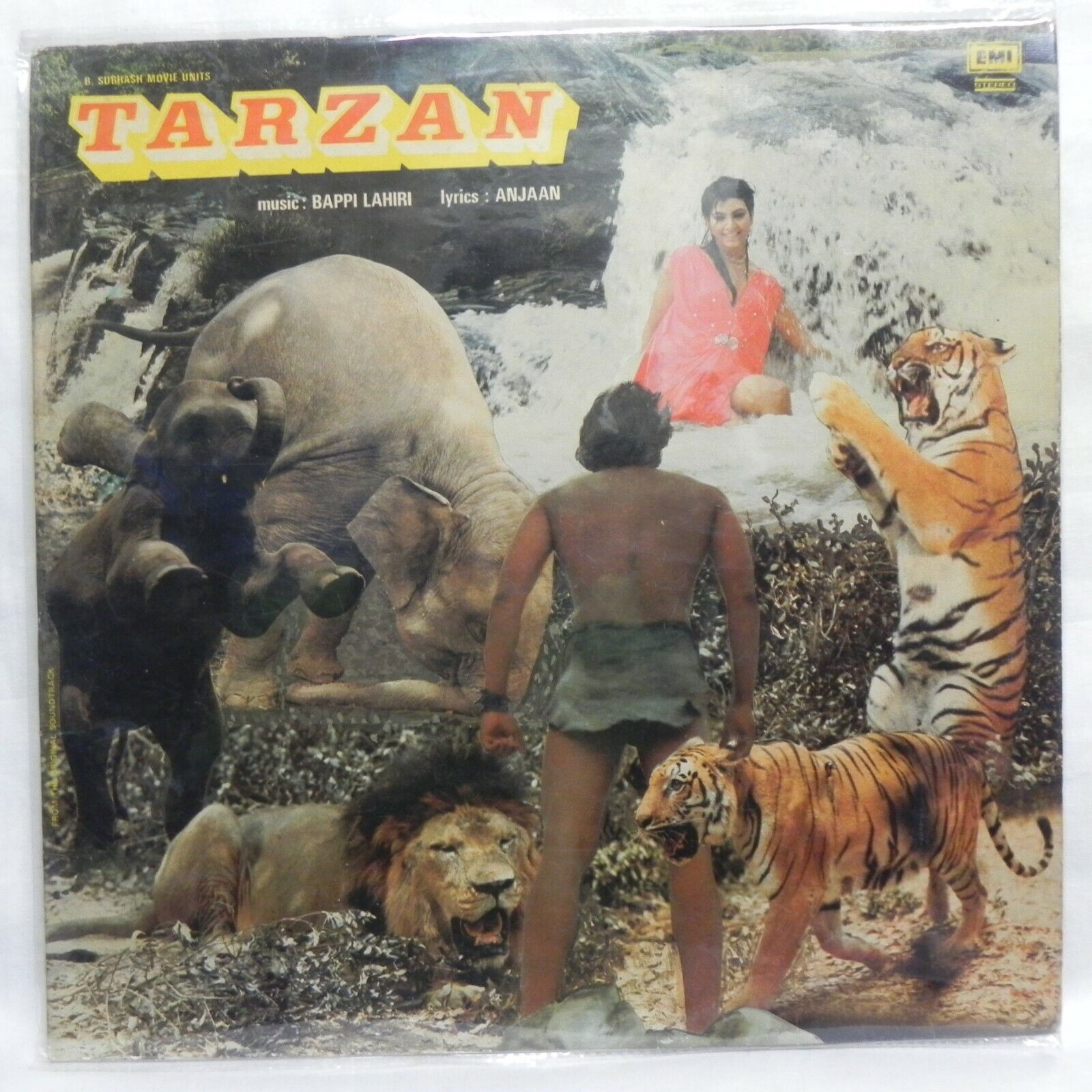 Tarzan  LP Vinyl Record Bappi Lahiri Bollywood Hindi Soundtrack 1985 Indian VG+