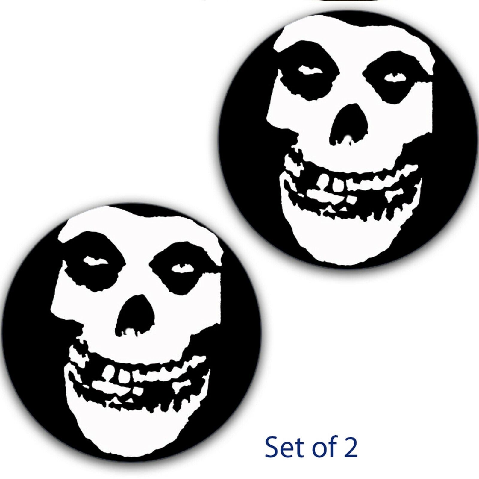 Set of 2 Skull Misfits #2 Fiend Slipmat Turntable 12\