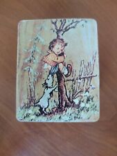 Vintage Music Box Candy Man Wind Up Boy Climbing Tree Dog Pulling Down Boys Pant picture