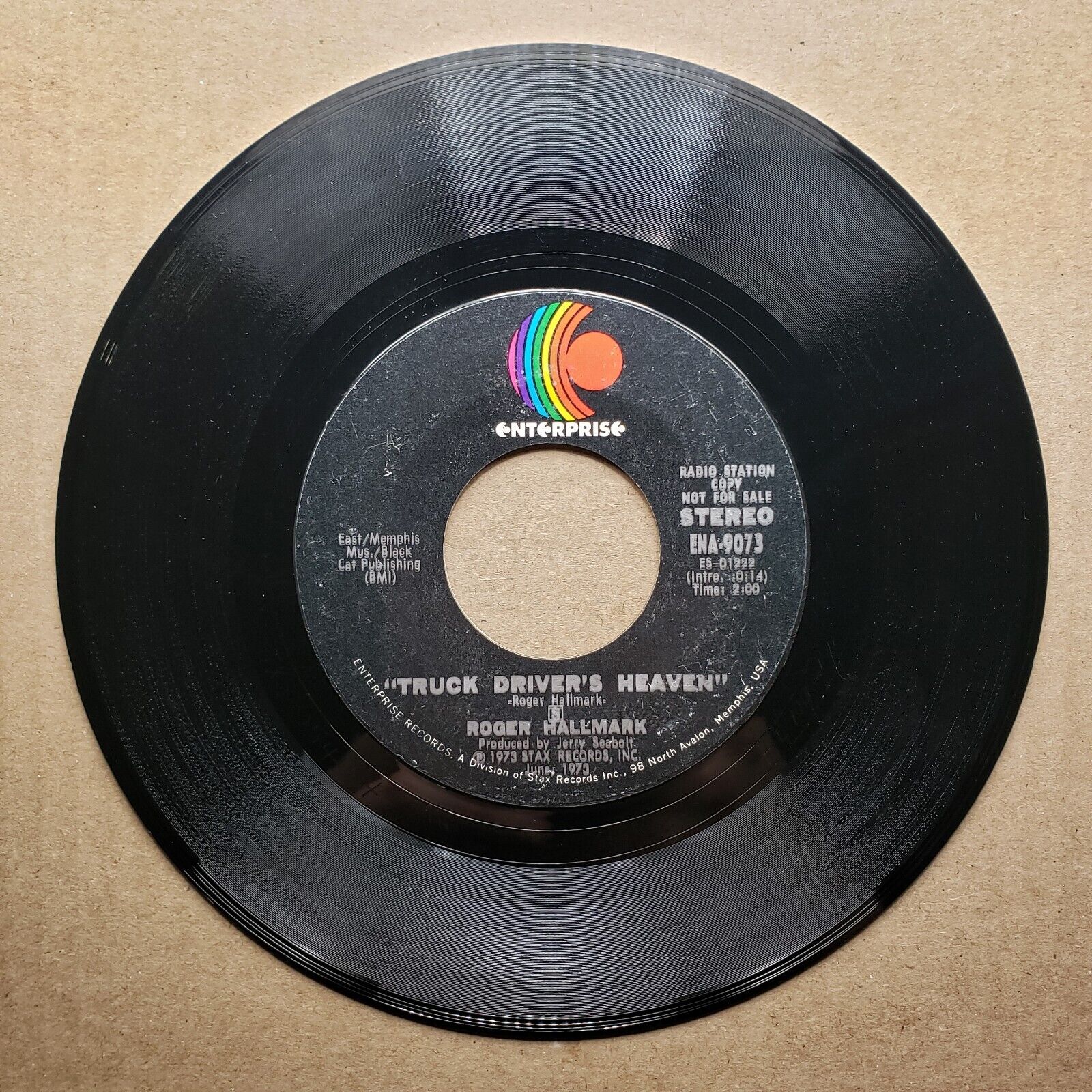 Roger Hallmark - Truck Driver\'s Heaven - 1973 - Radio Station Copy - 45 RPM
