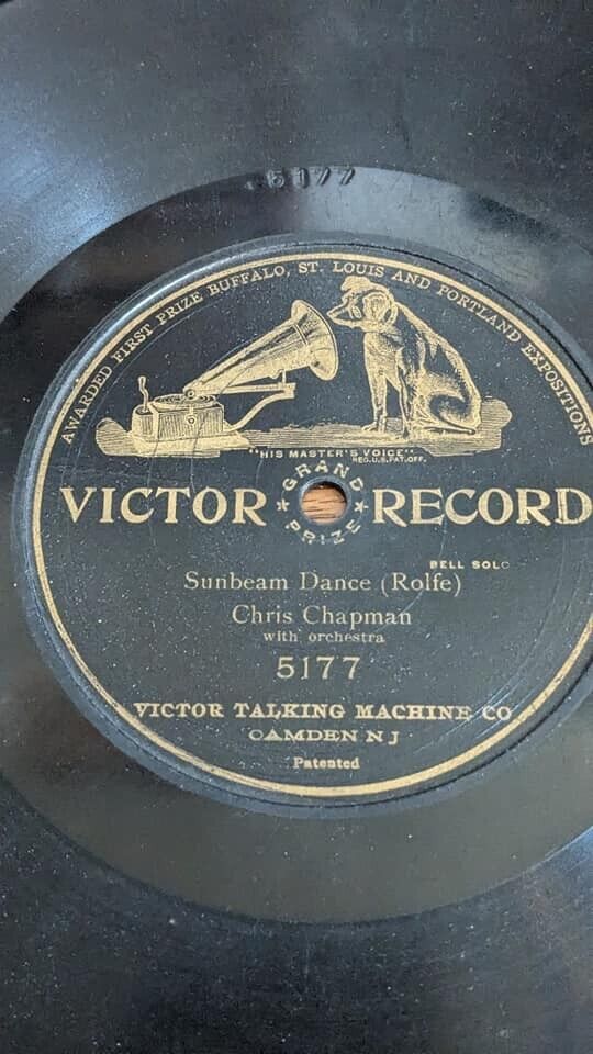 78 Chris Chapman Victor Record 5177 Sunbeam Dance 1907 V+ Single Sided