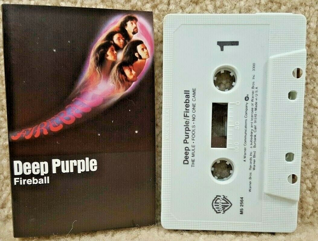 Vintage 1971 Cassette Tape Deep Purple Fireball Warner Bros Records